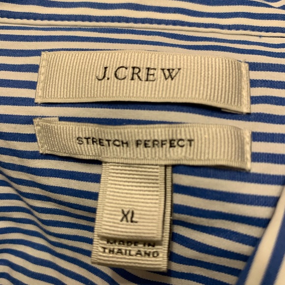 J. Crew Blue & White Striped Long Sleeve Button Up Shirt - Picture 5 of 6